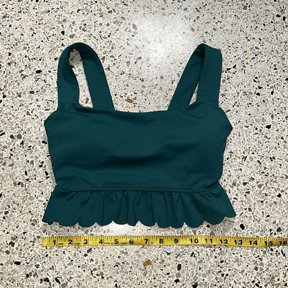 Lilly Pulitzer Luisa scalloped sports bra UPF 50 green XS - Picture 5 of 7